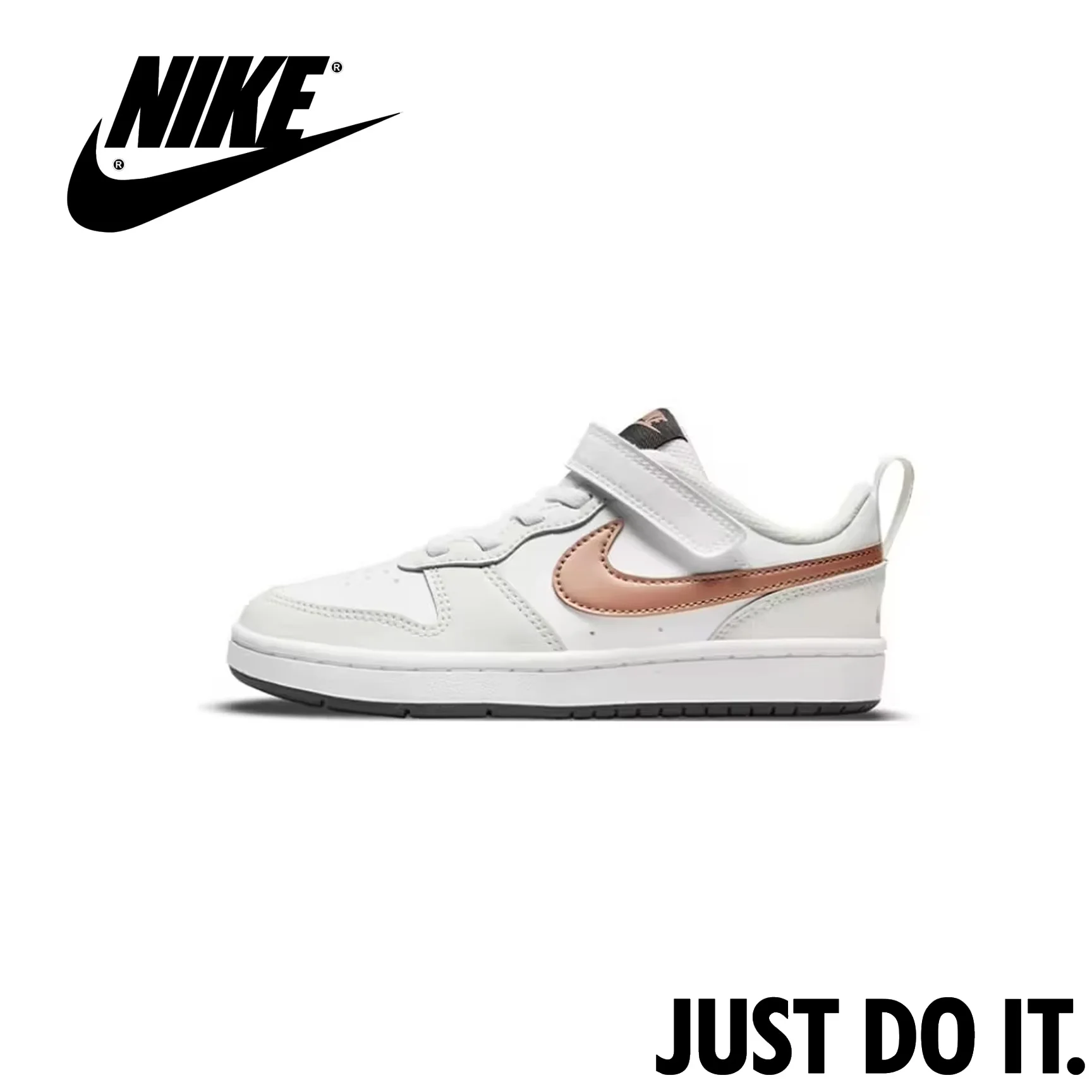 

Nike Kids Air Force Повседневная обувь для досок Низкие кроссовки Белый Оранжевый Черный Цветные легкие модные кроссовки, BQ5451-116