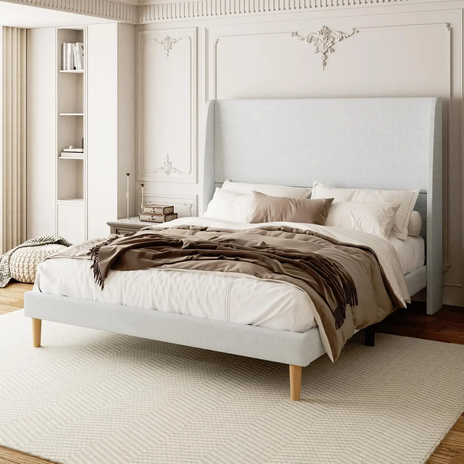 Upholstered Queen Platform Bed 59