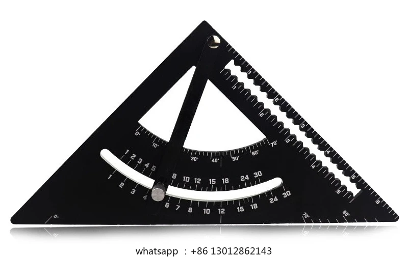 

Утолщенная угловая линейка 45 градусов, 90 градусов, регулируемая треугольная пластина из алюминиевого сплава