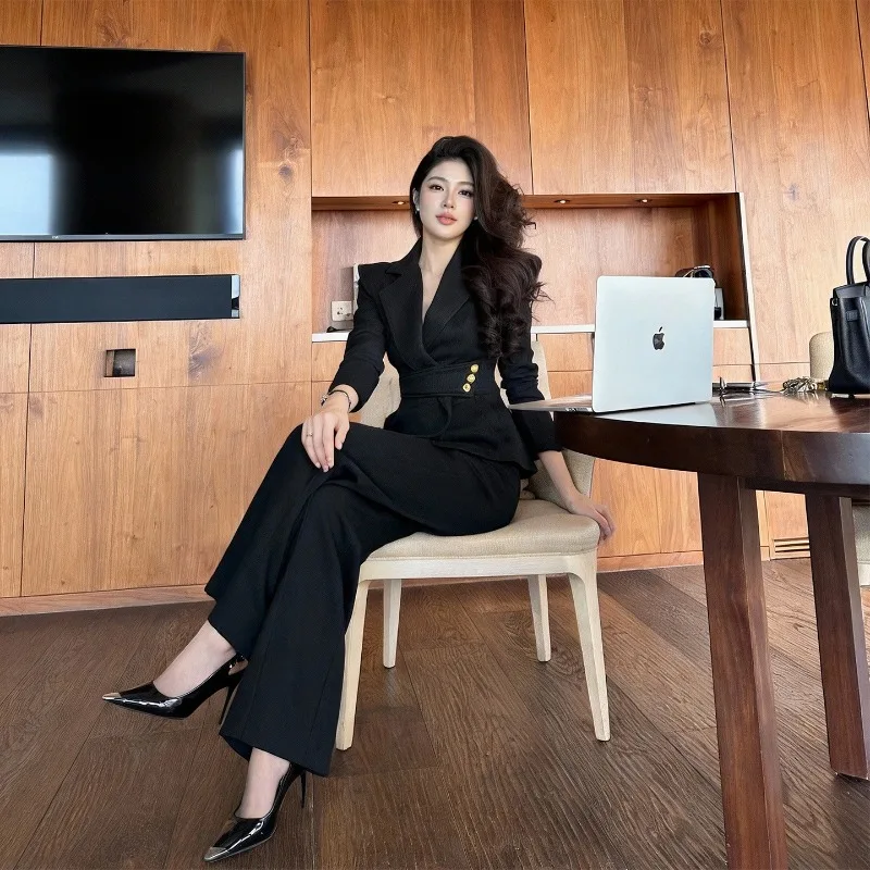 New Women's Spring Collection Features Goddess-like Style Lapel Slimming Top Wool Jacket Accentuates Figure High-end Fashionable