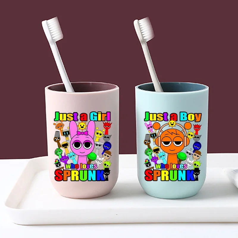 

Sprunkis Mouthwash Kawaii Cute Cartoon Game Print Creative Toothbrush Cup Home Thickened Family Water Mug Bathroom Supplies Gift