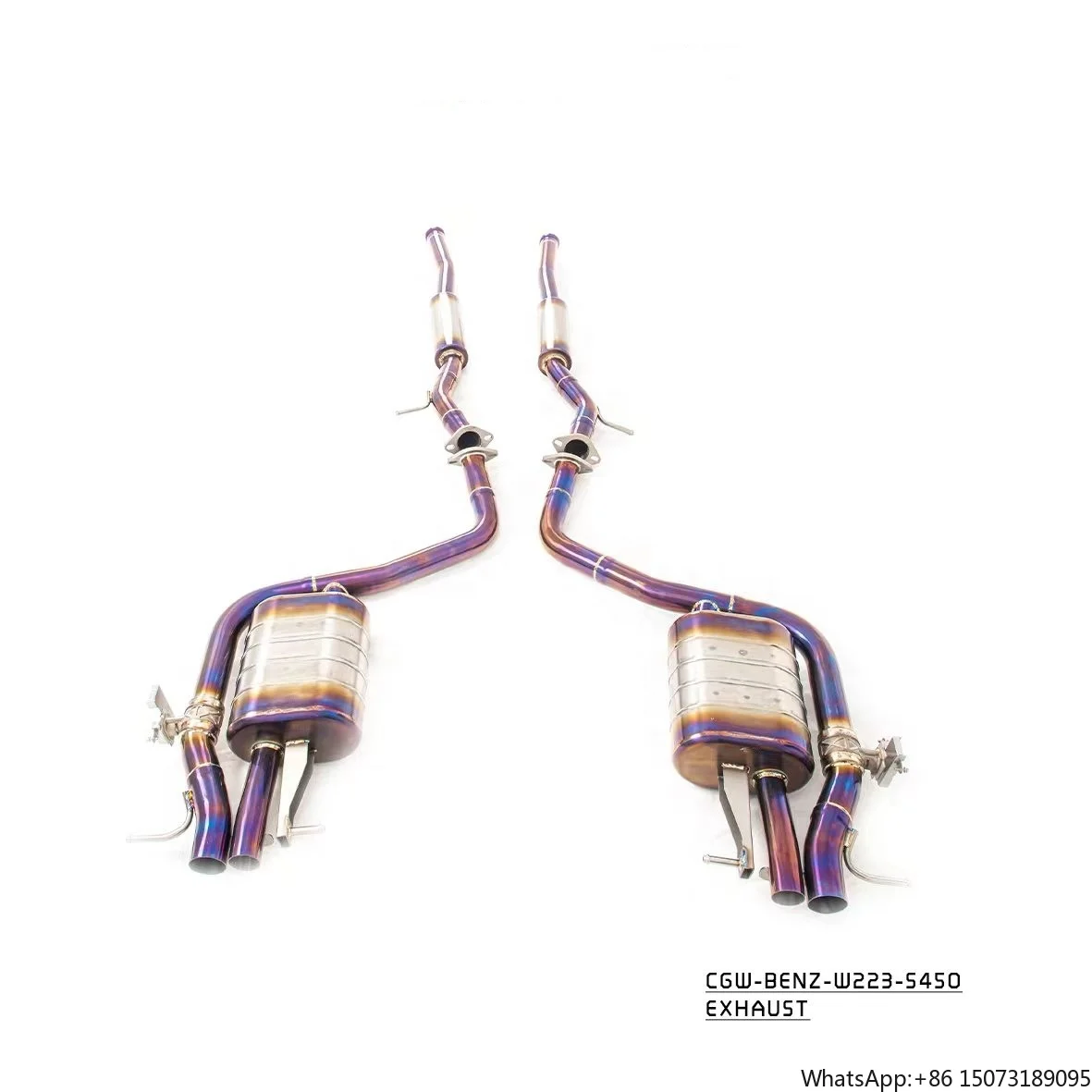 Purple Burnt Titanium Exhaust Muffler Valves for  W223 S450 Auto Parts
