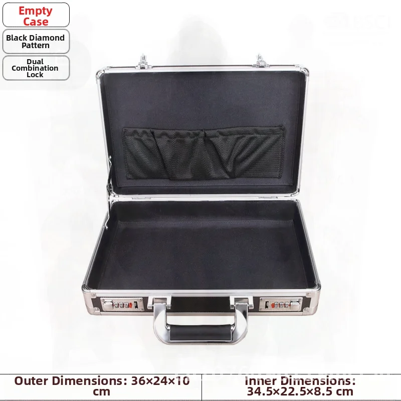 صندوق أدوات محمول من سبائك الألومنيوم مع قفل بكلمة مرور صندوق تخزين محمول لحقيبة تخزين أدوات الملفات المنزلية