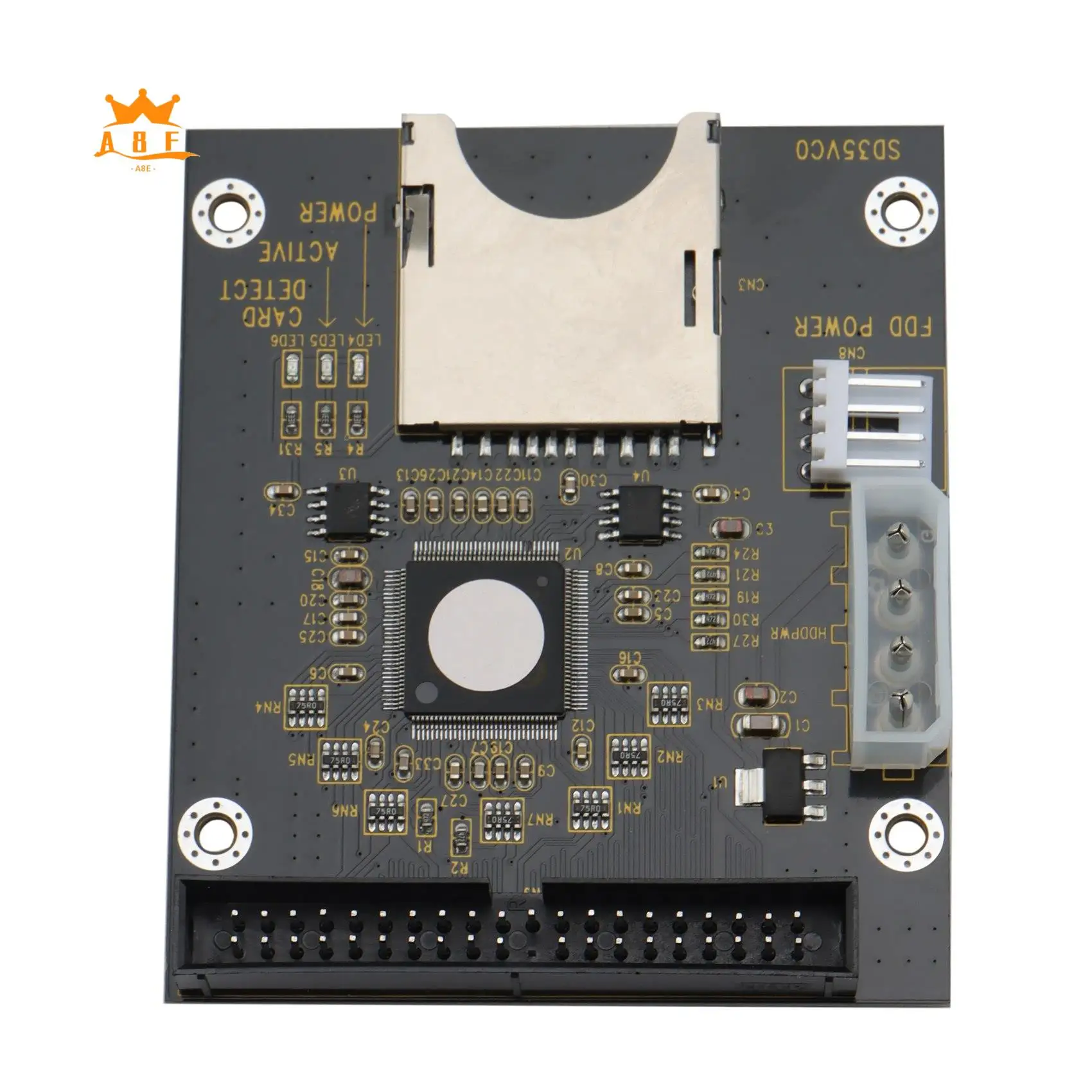 

A08E-адаптер 3,5 IDE SD 3,5-дюймовый 40-контактный разъем IDE жесткого диска SD-карта к адаптеру интерфейса IDE 40P Male