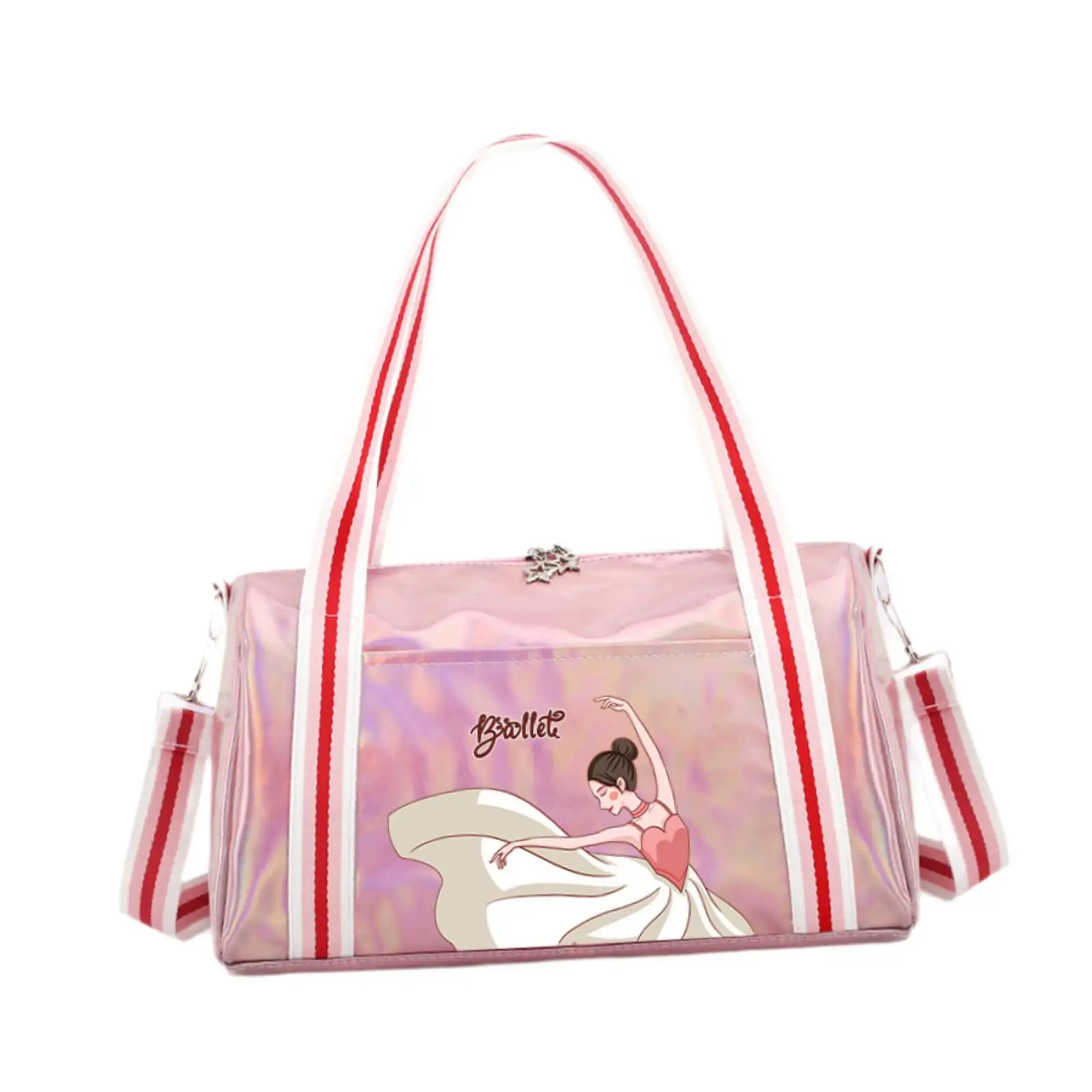 Girl Dance Ballet Bag Kids Weekender Overnight Bag for Workout Dance Gym