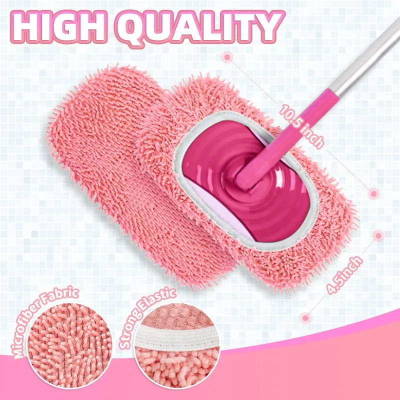 For Swiffer Sweeper Replacement Mop Pads- 8-Pack Reusable Microfiber Chenille Washable Units