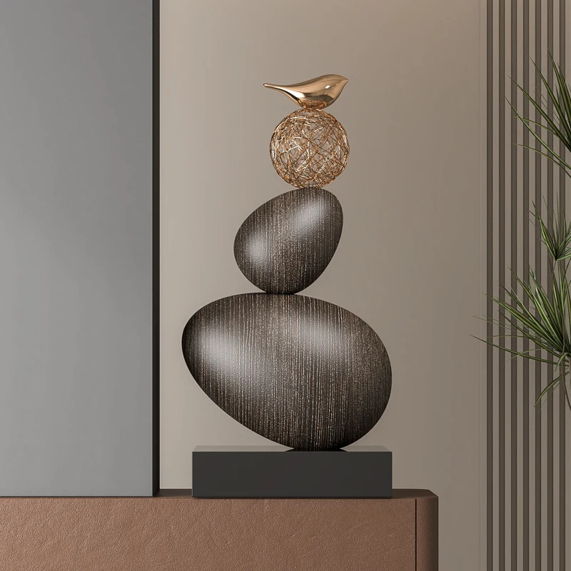 &Creative Large Sculpture Office Lucky Entrance Ornament Living Room Wabi Sabi Wind Home Decorations