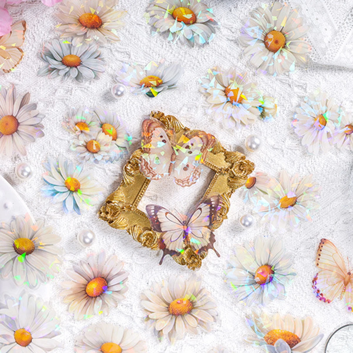 60 шт., наклейки для домашних животных с растительным цветочным узором, руководства и скрапбукинг, красивые украшенные наклейки, модные школьные принадлежности