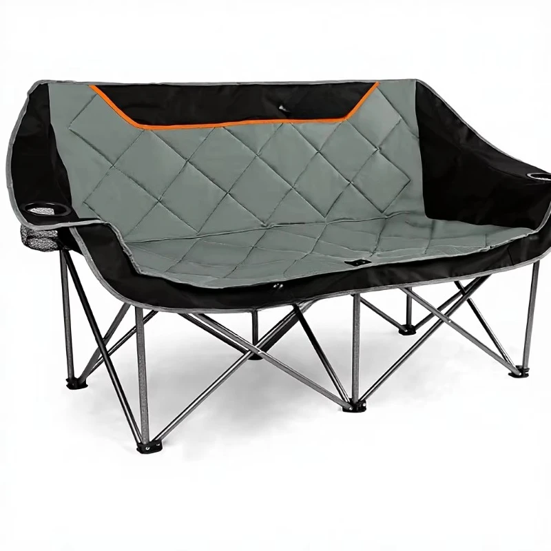 Adjustable multi-gear five-gear backrest lift portable outdoor folding recliner