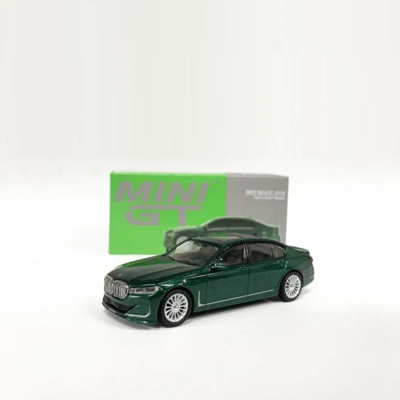 

MINIGT 1:64 Модель автомобиля Alpina B7 xDrive Коллекция легковых автомобилей # 498 ЛHD Зеленый Металлик