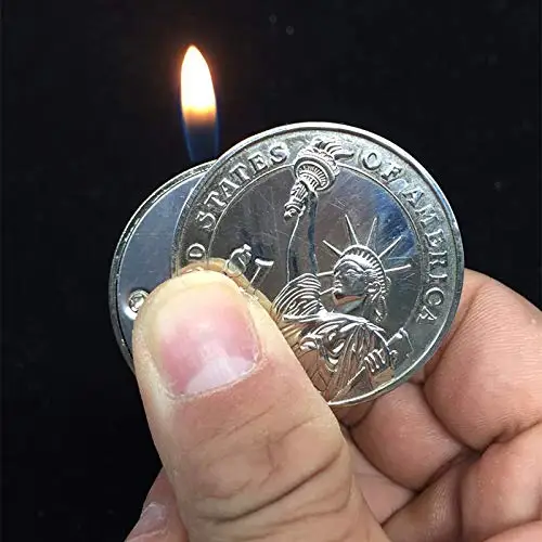 PYRIS By Nicolas Lepage Magic Tricks Props Fire Coin In The Hand Pyris Volcanic Accessories Close Up Stage Magie