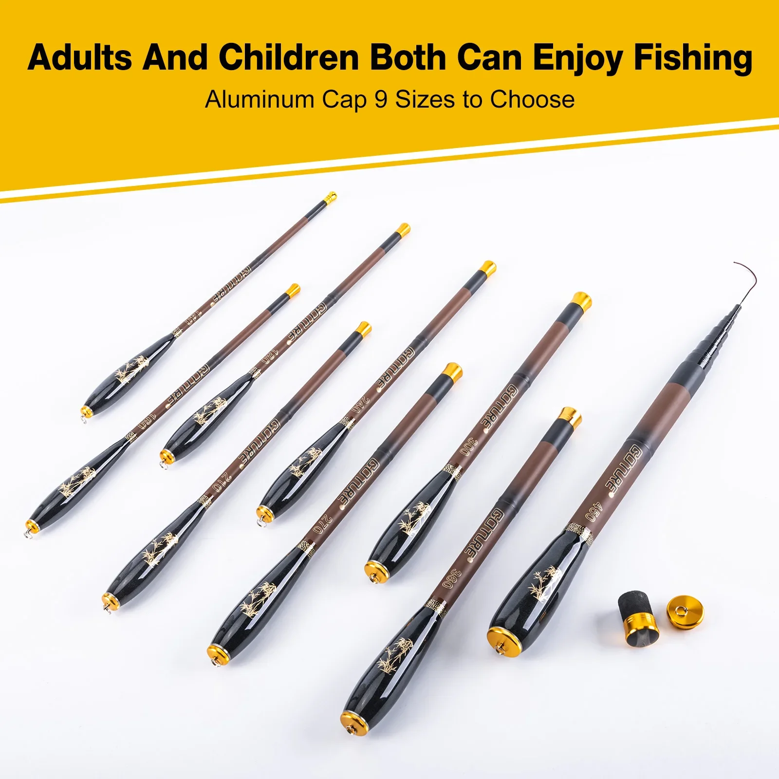 Goture 1.4m-3.6m Mini Stream Rod  24T Carbon Fiber UltraLight Telescopic Fishing Rod for Stream Lake Freshwater Fishing Tackle image 4