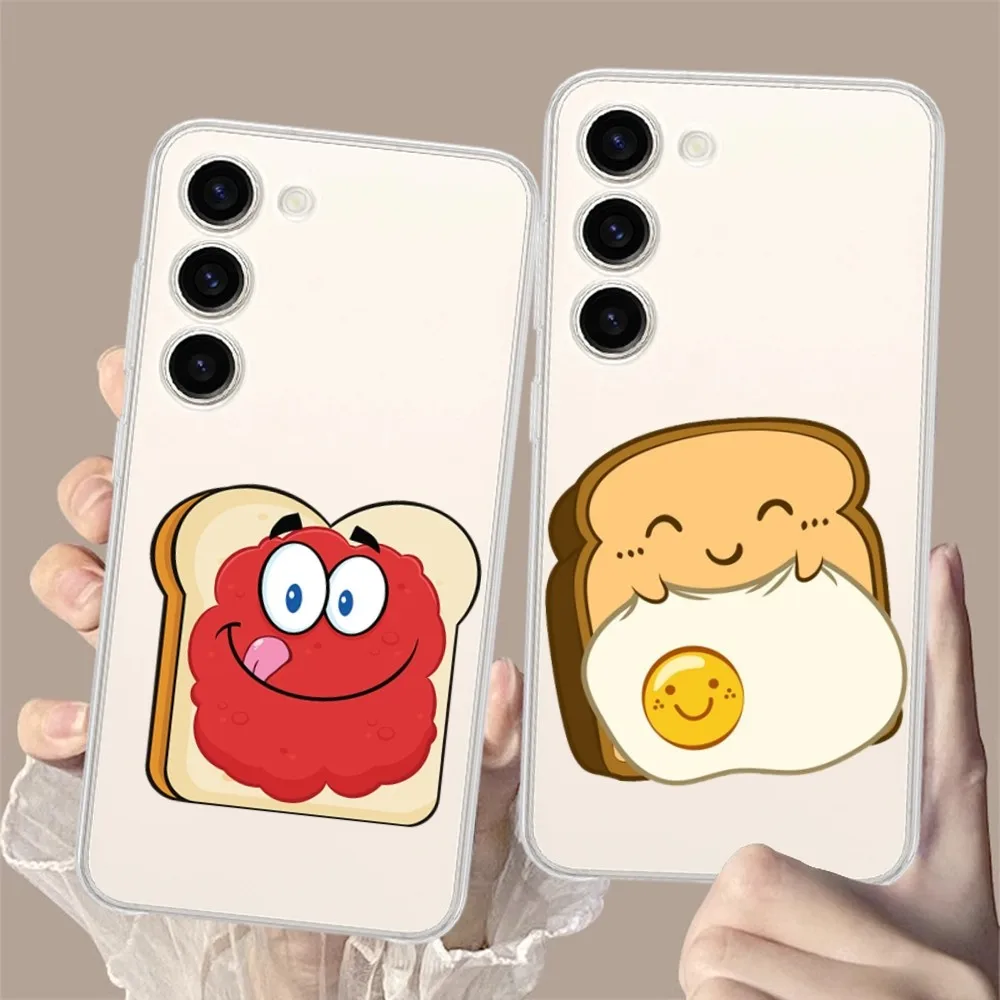 cartoon bread Phone Case for Samsung Galaxy S8 8S G950F G950 A91 A80 A73 5G A72