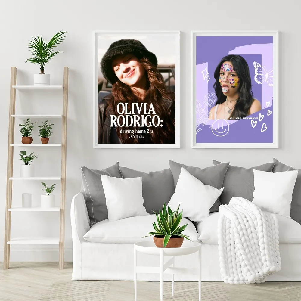 1pc Singer O-Olivia Cool R-Rodrigo Poster Good Quality Prints Vintage Room Home Bar Cafe Decor Aesthetic Art Wall Painting