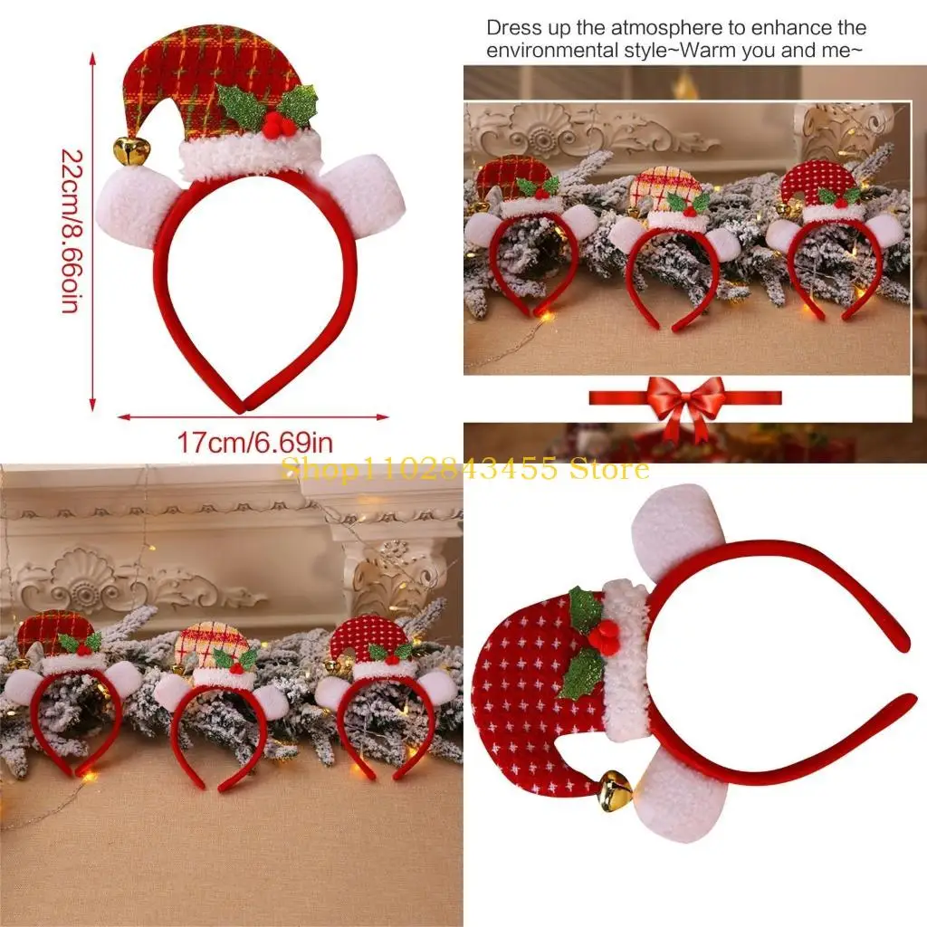 

49MC Декоры для праздничной комнаты Фестивальная шляпа Санта-Клауса Декоративный головной убор для всех возрастов