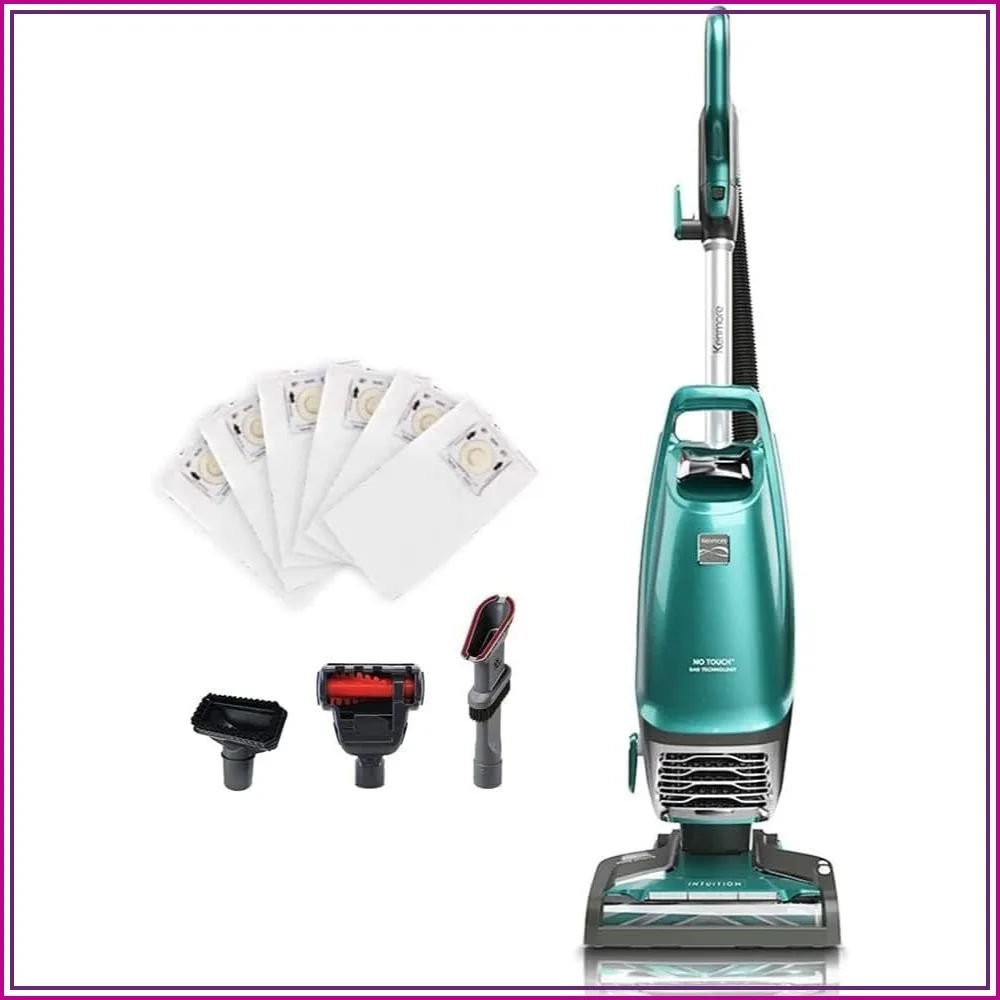 

2-Motor Upright Vacuum with HEPA Filter, Lift-Up Handheld, Lightweight 14lbs, Green