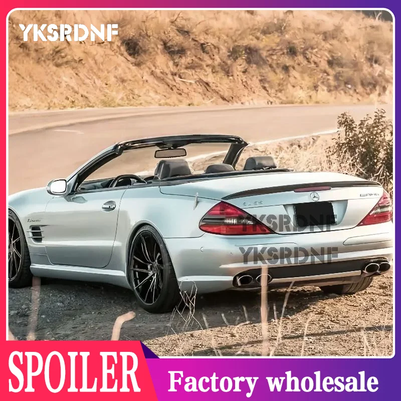 

Для Mercedes Benz SL-Class R230 SL350 SL500 SL55 SL63 2001 2007-2012 AMG Style FRP/настоящий спойлер из углеродного волокна, задний спойлер багажника