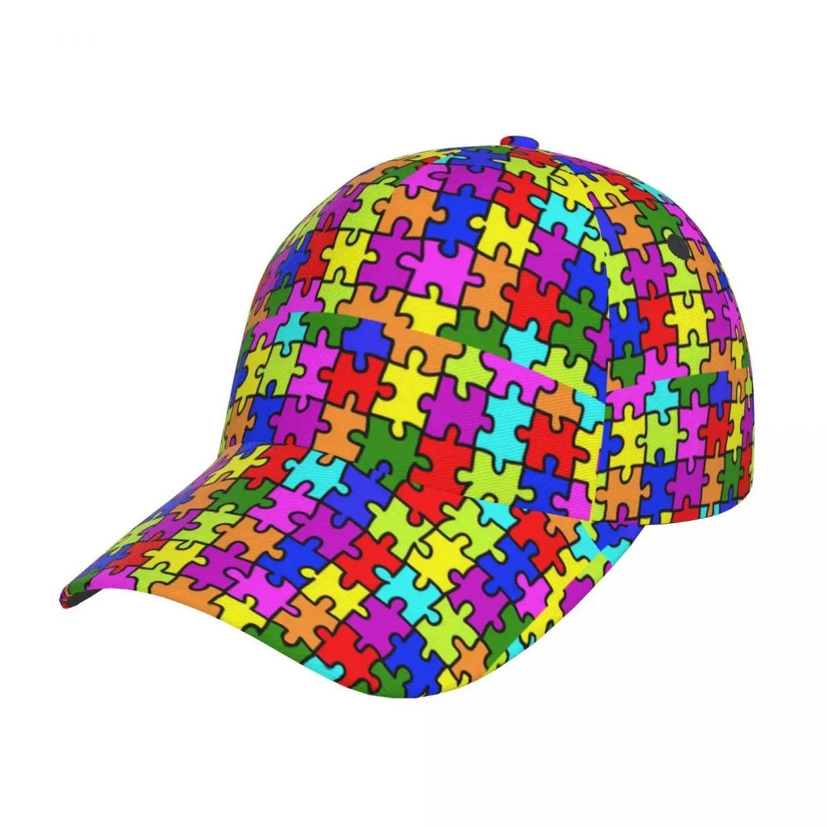 Colorful Jigsaw Puzzle Texture Baseball Cap women men snapback Classic Style hat