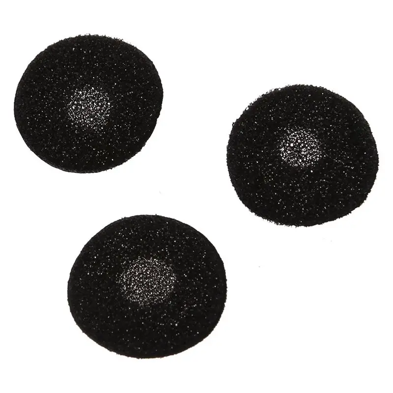 Almohadillas negras de esponja para auriculares, cubierta de repuesto, 100 unidades