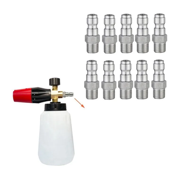 Super Sale 10Pcs Pressure Washer Snow Foam Nozzle Quick Plug Connector 1/4