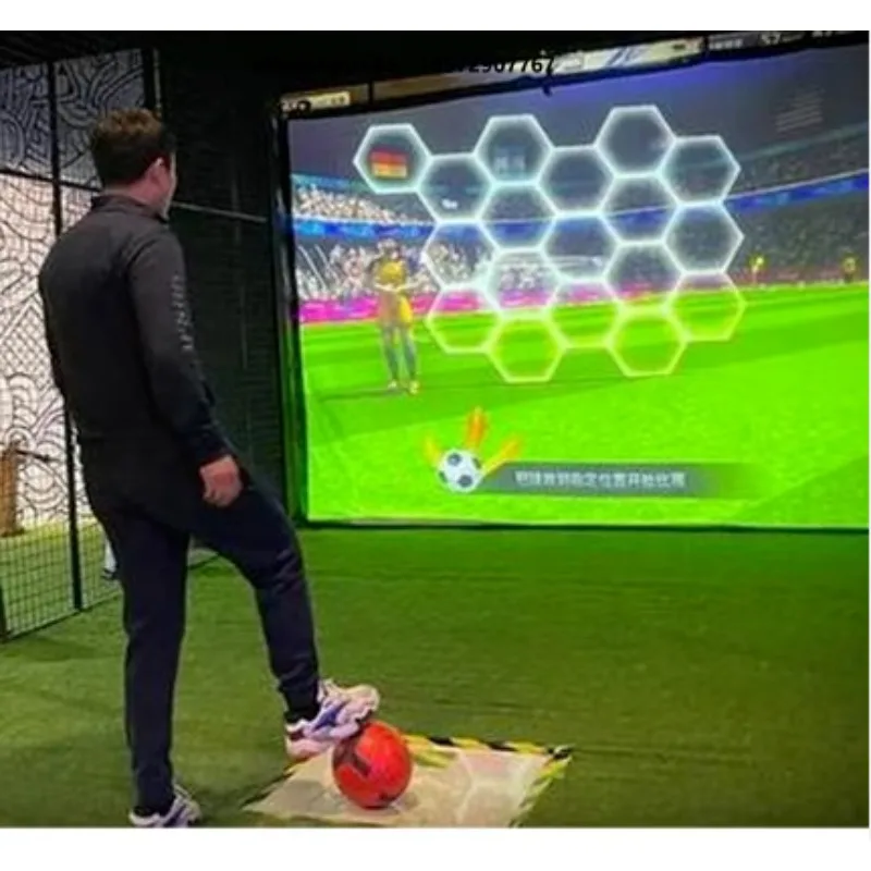 Interactive Wall Projection Football Game System Indoor Kids Soccer Training Simulator for Competitive Skill Practice Playground