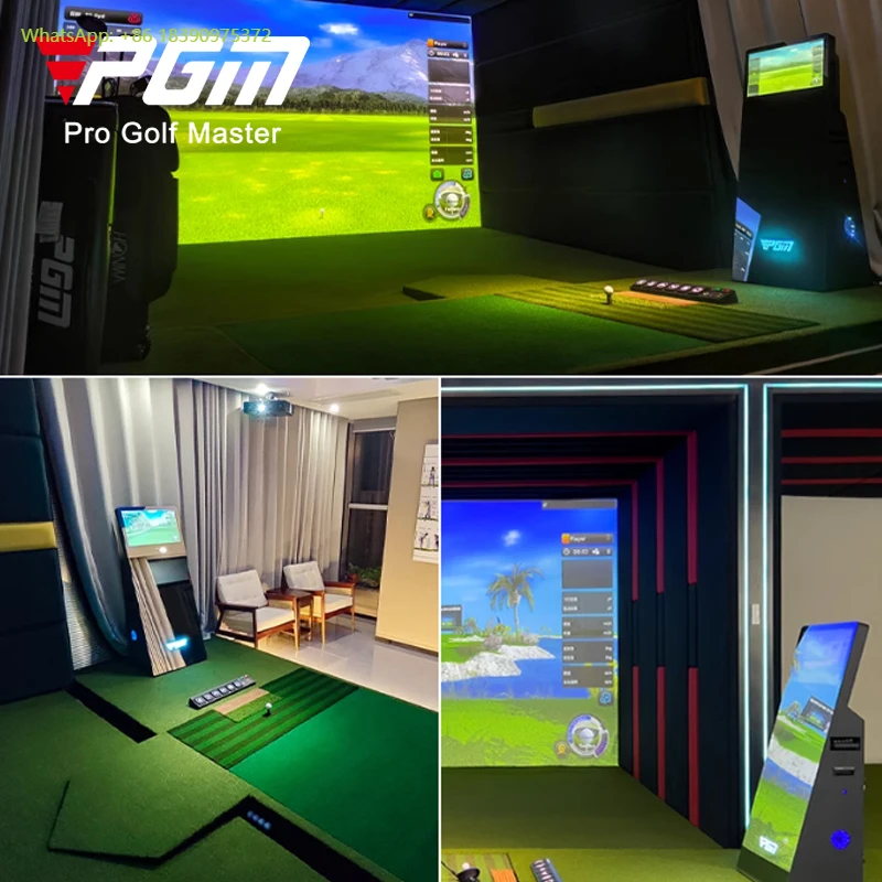 

PGM MNQ002 3D Indoor Golf Simulator System Price Indoor Golf Training Aids Professional Screen Golf Simulator for Home