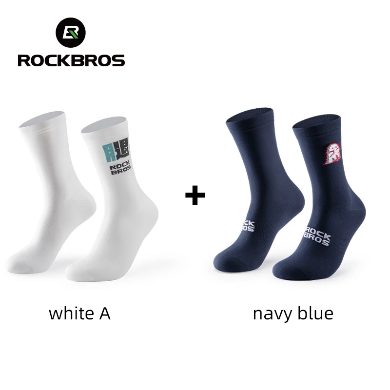 ROCKBROS Fahrradsocken, atmungsaktive, nicht feuchte Nylon-Socken, hautfreundliche Fahrrad-Sportsocken, feuchtigkeitsabsorbierende Outdoor-Socken