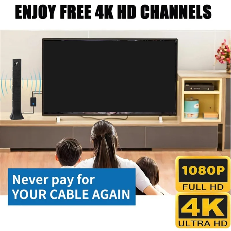 

Versatile 1500 Miles 35DBI TV Antenna For Indoor/Outdoor/Car Usage, Supports All Old TV Digital Reception With Nd Amplifier