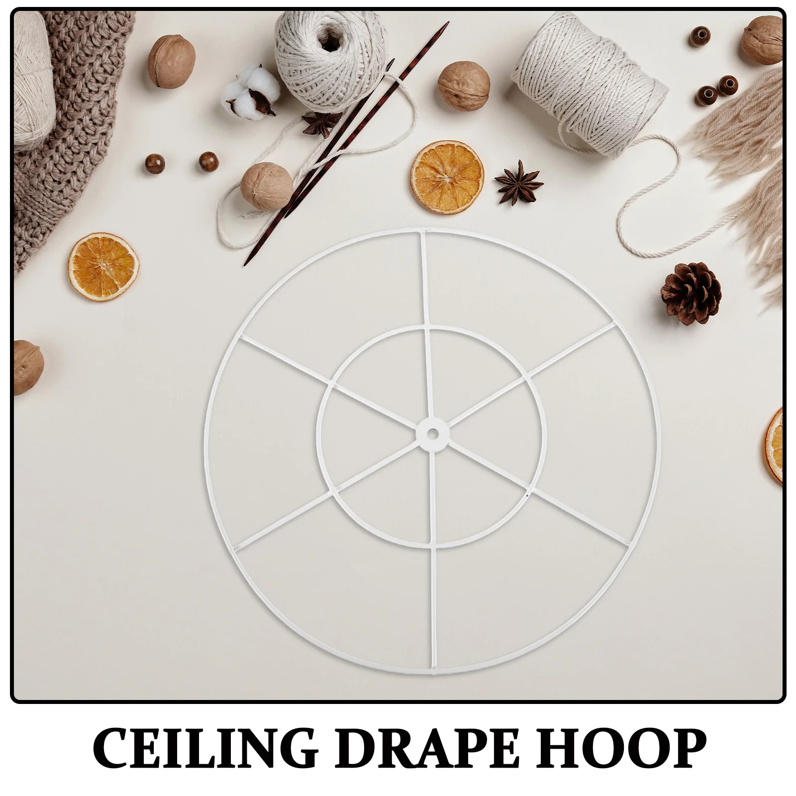 40cm Metal Hoop Ring for Wedding Decor Iron Ceiling Drape Circle Frame Aerial Curtain Craft Decoration Ferris Wheel Style