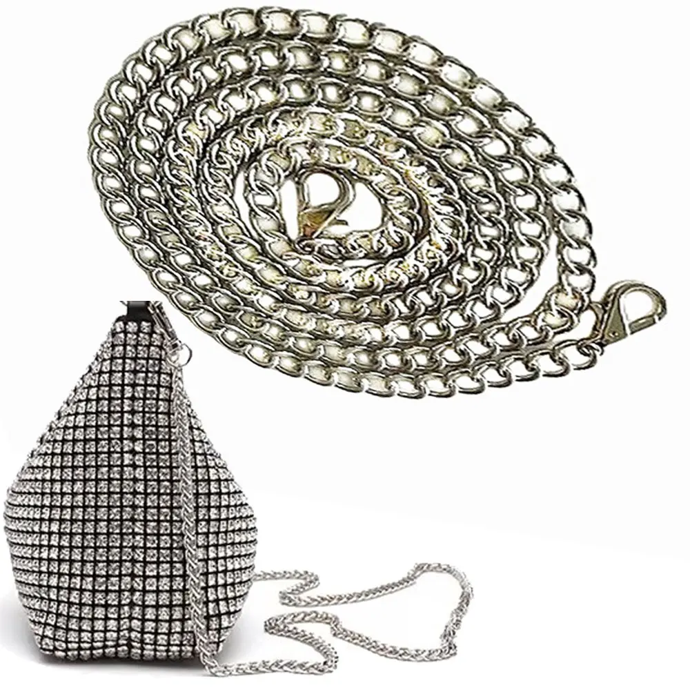 

10 шт. 120 см металлические цепочки для сумок, ремни для сумок через плечо, цепочки для сумок DIY, золотые, серебряные, бронзовые, черные ручки-цепочки, аксессуары для сумок