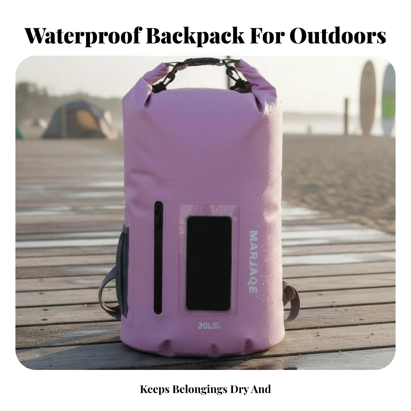 

Рюкзак с разделением на сухую и влажную зоны, прочный, из материала 500D, с узором под карбон, водонепроницаемый, с завязками, для лодок и кемпинга