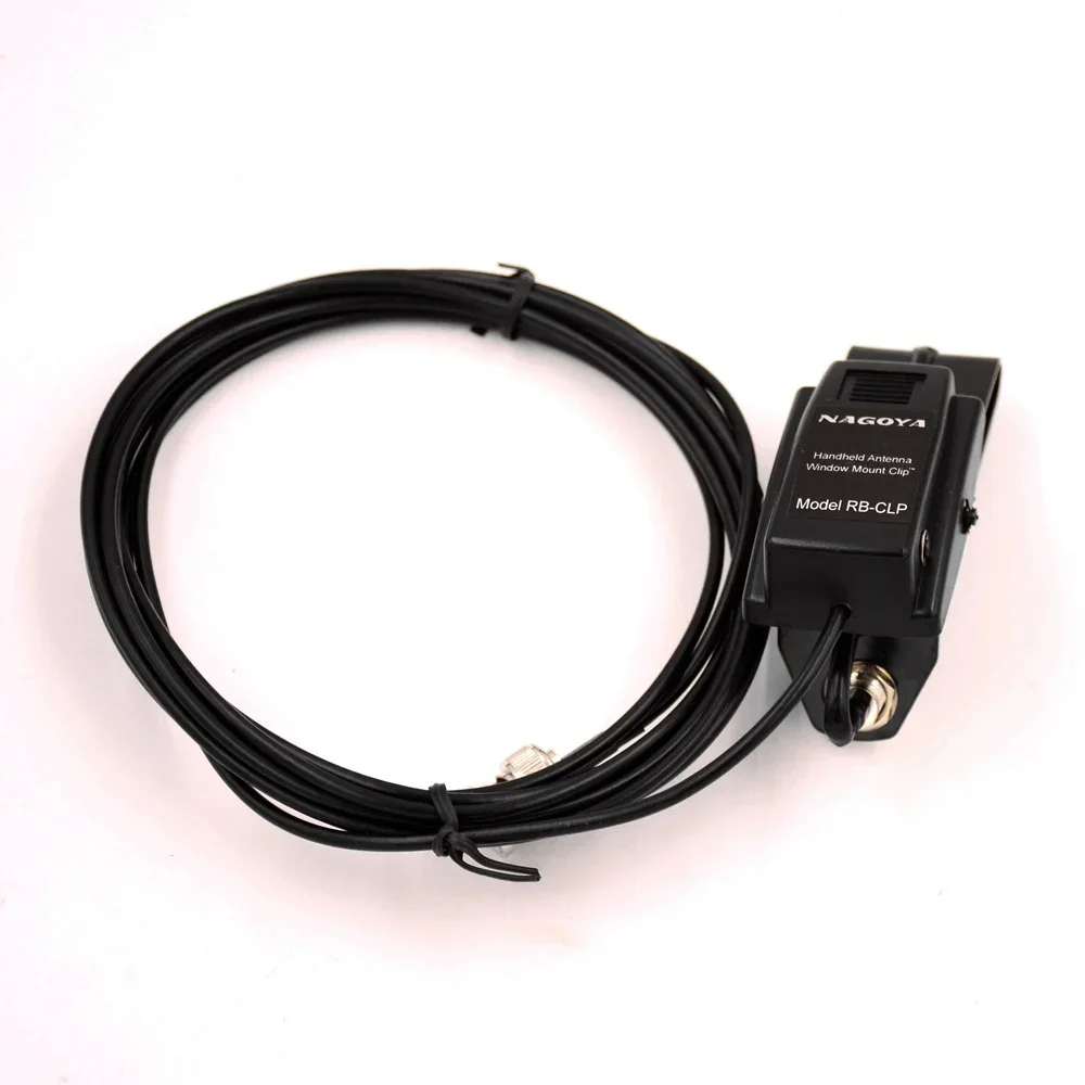 Nagoya RB-CLP Window Clip Mount with RG-174 3M Cable SMA-Female to Male/BNC-F  M for Car Mobile Ham Radio Antenna Extend Line