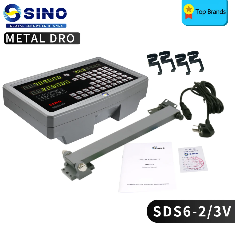 SINO Metal SDS6-3V High-end 3 Axis DRO Digital Readout Display With Metal Casing Turning Lathe Drill Milling Machine Counters