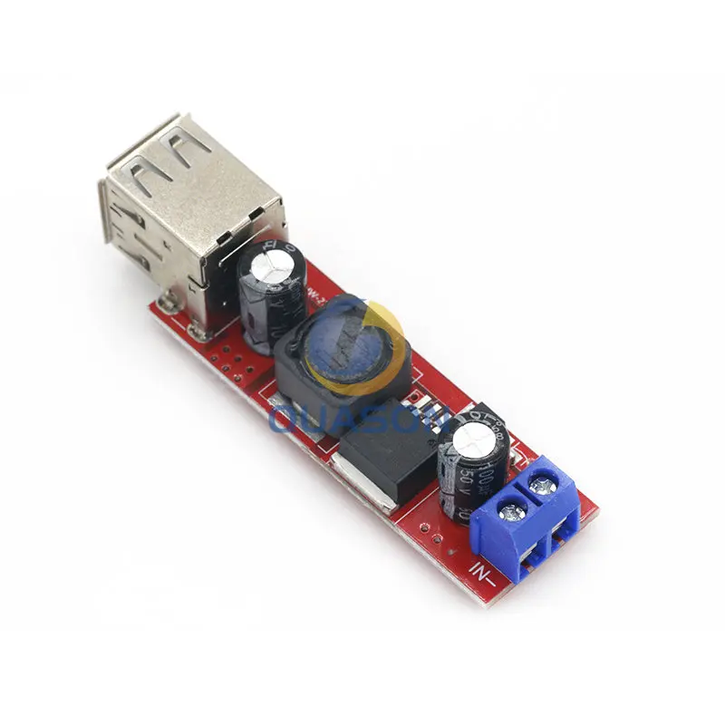 DC 6V-40V To 5V 3A Double USB Charge DC-DC Step-down Converter Module For Vehicle Charger LM2596 Dual USB