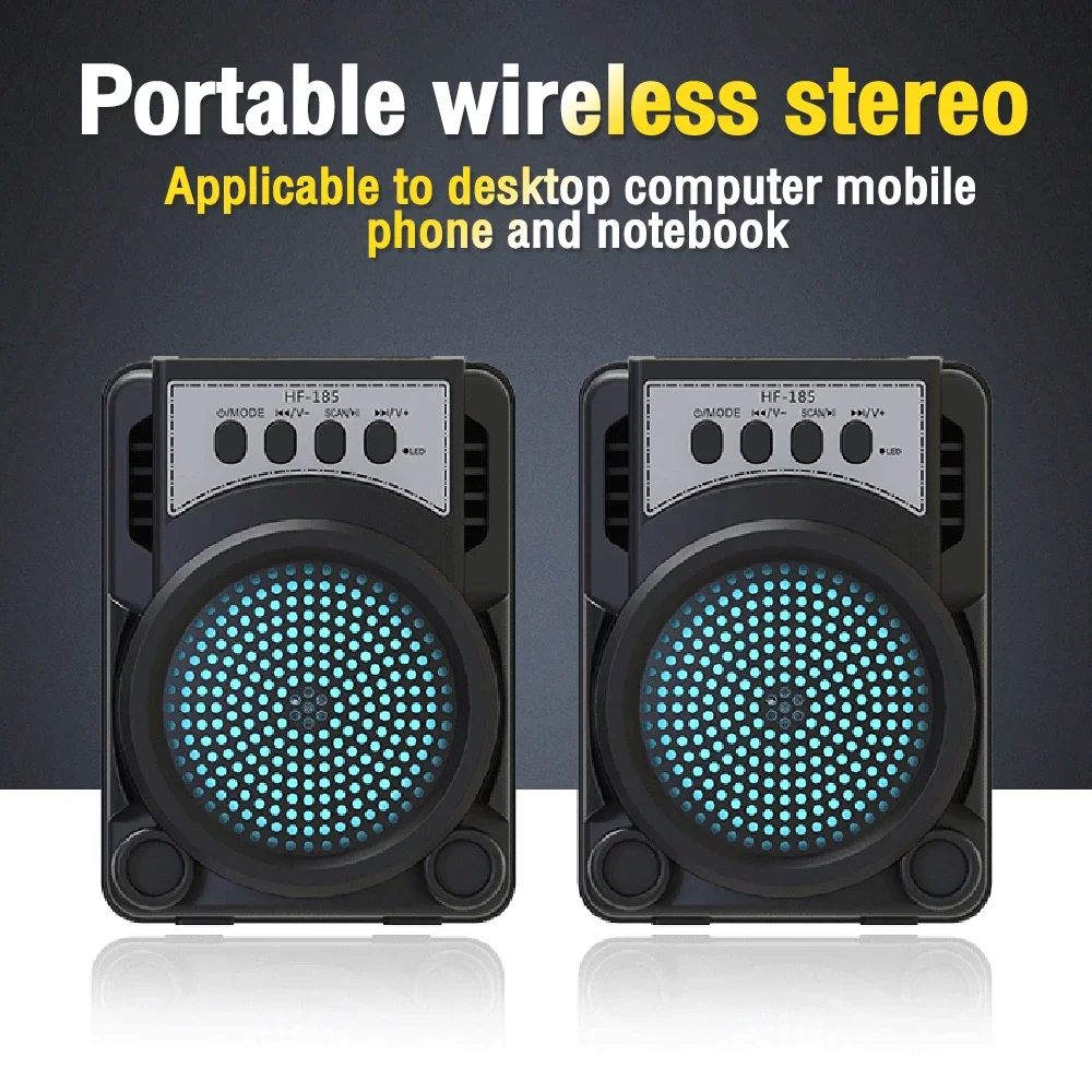 Portable Bluetooth Speaker Bass Stereo Audio Mini Speaker Strong Endurance Double Horn Outdoor Bluetooth USB Speaker