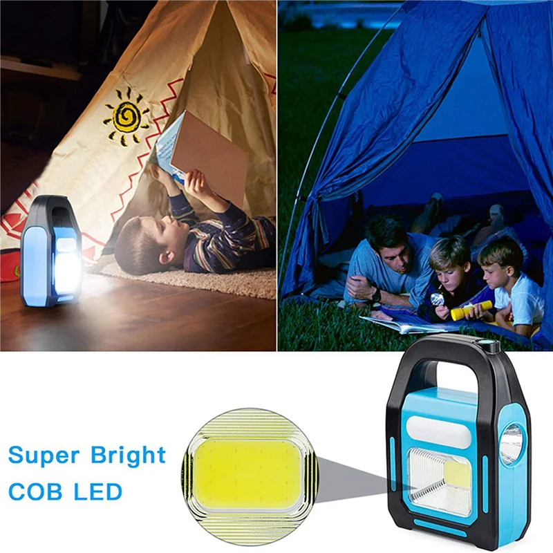ABUP-5X 3 In 1 พลังงานแสงอาทิตย์ USB ชาร์จ COB LED Camping โคมไฟ, ชาร์จสําหรับอุปกรณ์, กันน้ําไฟฉายฉุกเฉิน LED Light