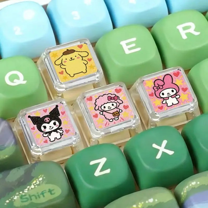 llo Kitty Transparent Keycap for Cross Stem Mechanical Keyboard - Personalized Cartoon Key Cap view 2