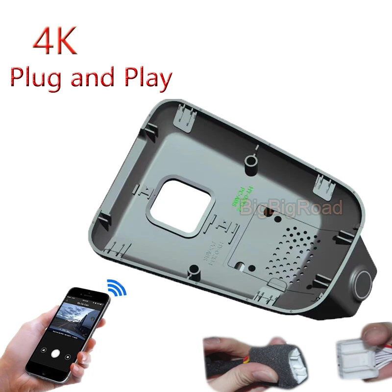 4K Plug And Play For Wuling BINGO Binguo 2023 2024 Baojun Yunduo Cloud 360 460 Car Video Recorder Wifi DVR Dash Camera FHD 2160P