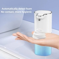 Automatic Soap Dispenser Touchless Foaming Soap Pump 400ml USB Rechargeable Electric Wall Mounted 4 Levels for Bathroom Kitchen