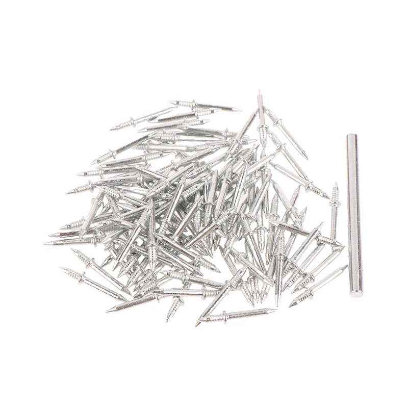 Double-Head Seamless Nails With Sleeve Skirting Thread Rust-Proof Fixator For Wood 100Pcs Metal Non-Marking Nails