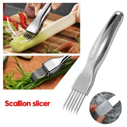 Kitchen Shred Silk The Knife, Stainless Steel Chopped Green Onion Knife, Curved Handle Design, Food Speedy Chopper Green Onion