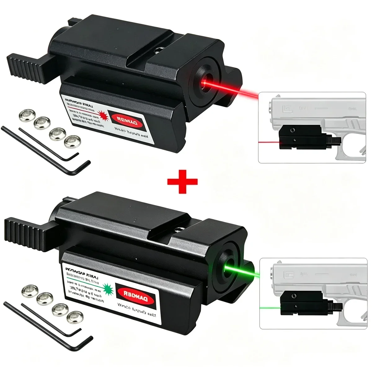 11MM 20MM Rail Mini Tactical USB Charging Red Green Laser Sight Adjustable Pointer Collimator Pistol Rifle Airsoft 200 Meter