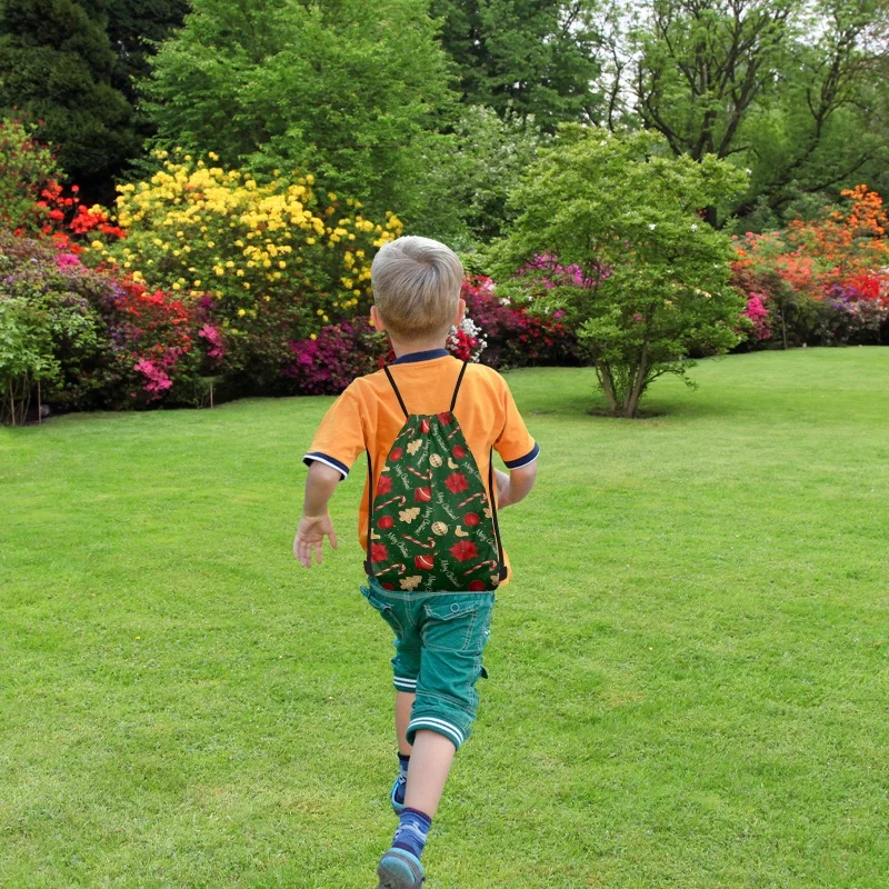 Personalized Christmas Drawstring Bags Pack,3 Sizes Customizable Backpacks,Reusable Gift Set for Party Favors, Xmas Supplies