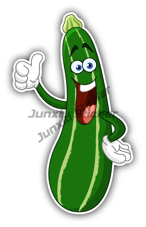 

Zucchini Funny Cartoon Car Bumper Sticker Decal