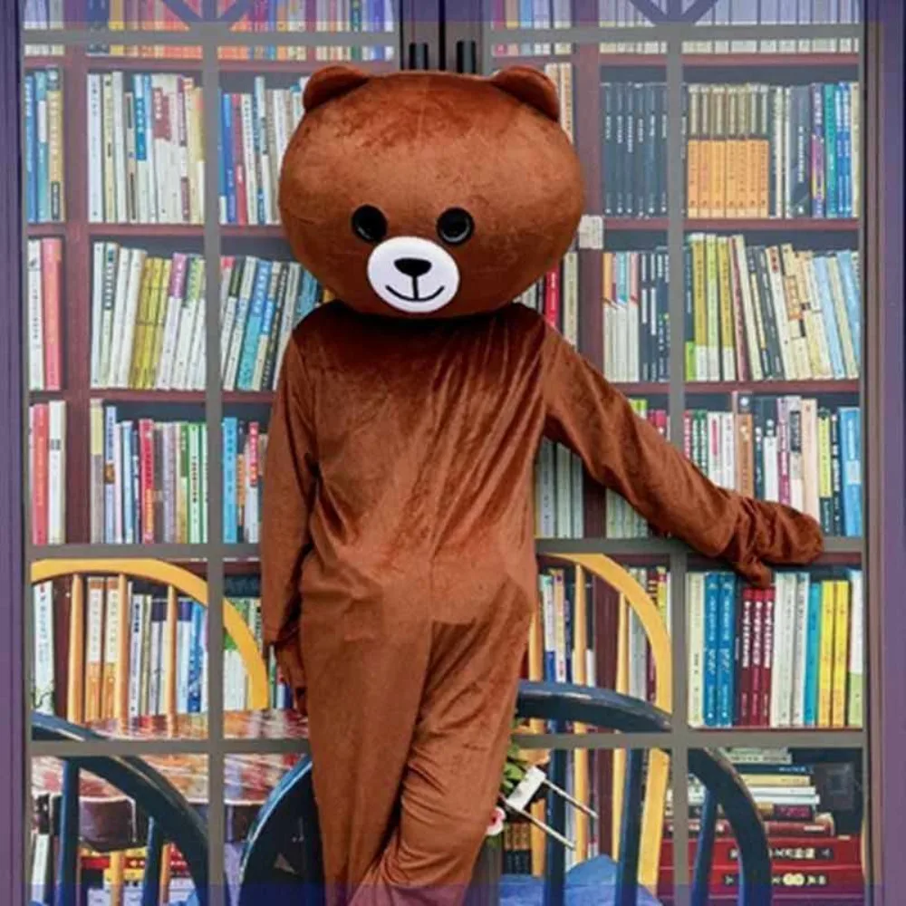 Adorable Bear Mascot Costume Doll Cosplay Cartoon Brown Bear Doll Set for Festive Parties and Role-Playing image 3