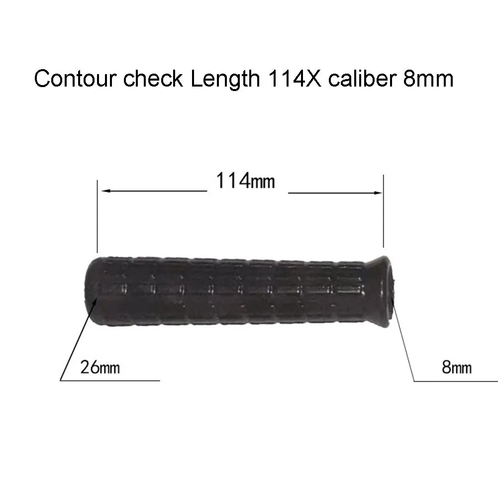 2pcs Wheelbarrow Rubber Handles Cover Anti-skid Shock Absorption Round Tubes Black Replacement Handle For Gardening Landscaping