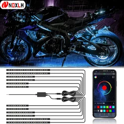 LED Motorcycle Decorative Ambient Light Strip Waterproof Flexible RGB APP Sound Control Moto Backlight Car Atmosphere Lamp 12v
