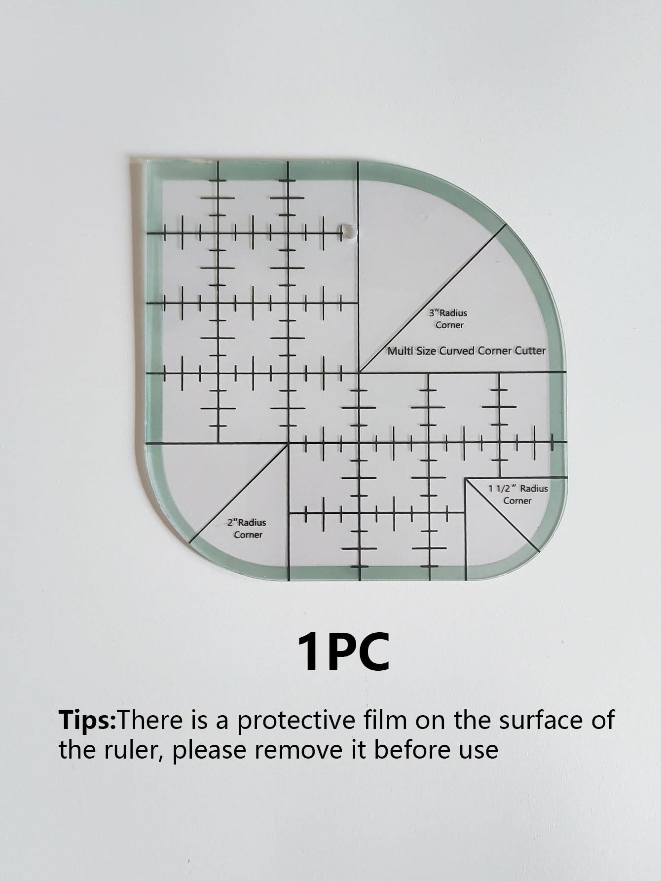 Curved Corner Cutter Ruler for Sewing Patchwork