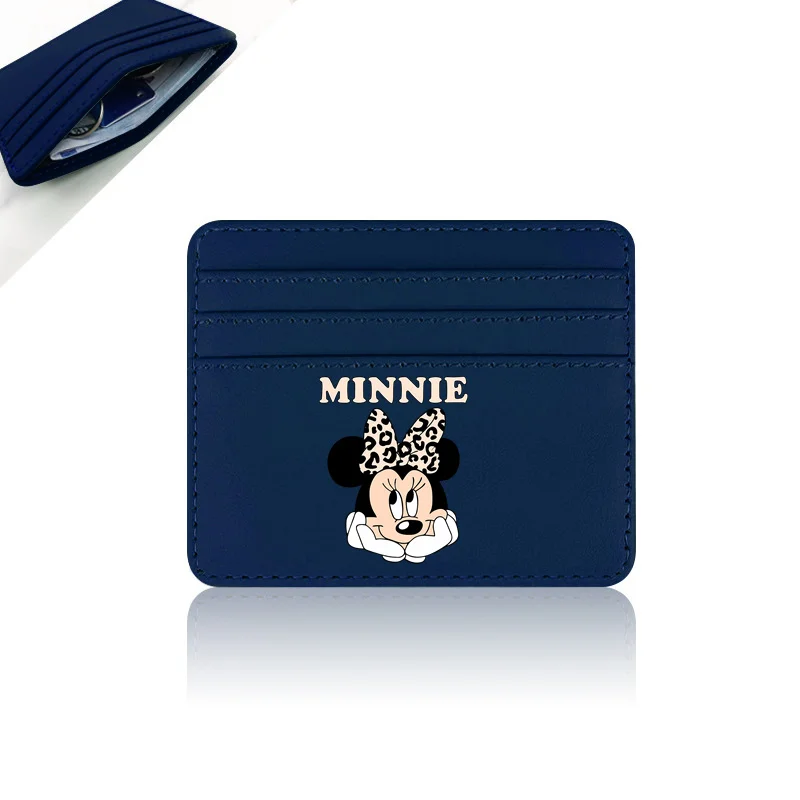 2024 Disney Mickey Minnie Mouse Pu Leather Mini Wallet Bank Credit Card Holder Causal Small ID Case for Women Purse Card Holders