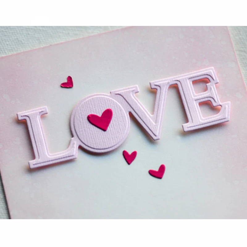 

2023 New Love Alphabet Simple Dies Cut for DIY Scrapbooking Card Making Decoration Embossing Metal Cutting Die Handcrafts